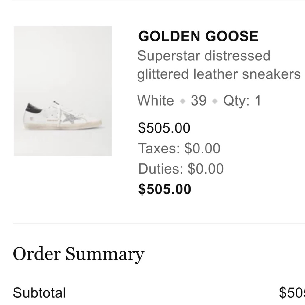 GG Superstar distressed glitter sneakers